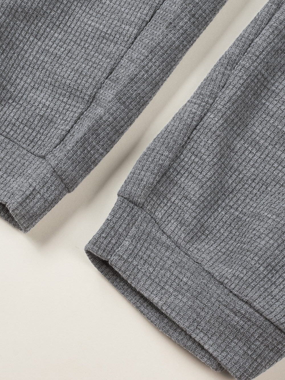 Gray Textured Sleeveless V-Neck Pocketed Casual Jumpsuit