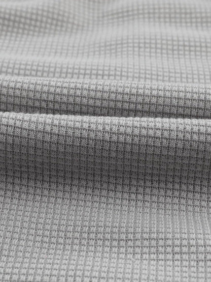 Gray Waffle Texture Cargo Pocket Jogger Pants