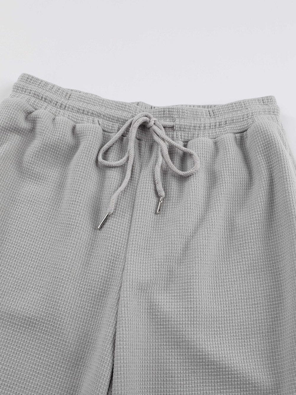 Gray Waffle Texture Cargo Pocket Jogger Pants