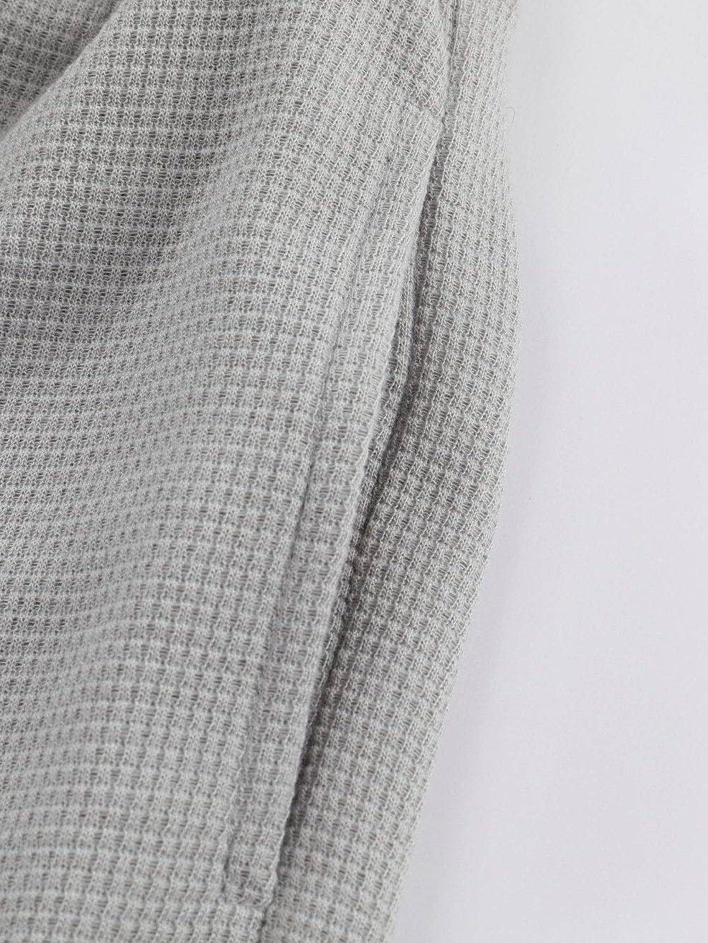 Gray Waffle Texture Cargo Pocket Jogger Pants