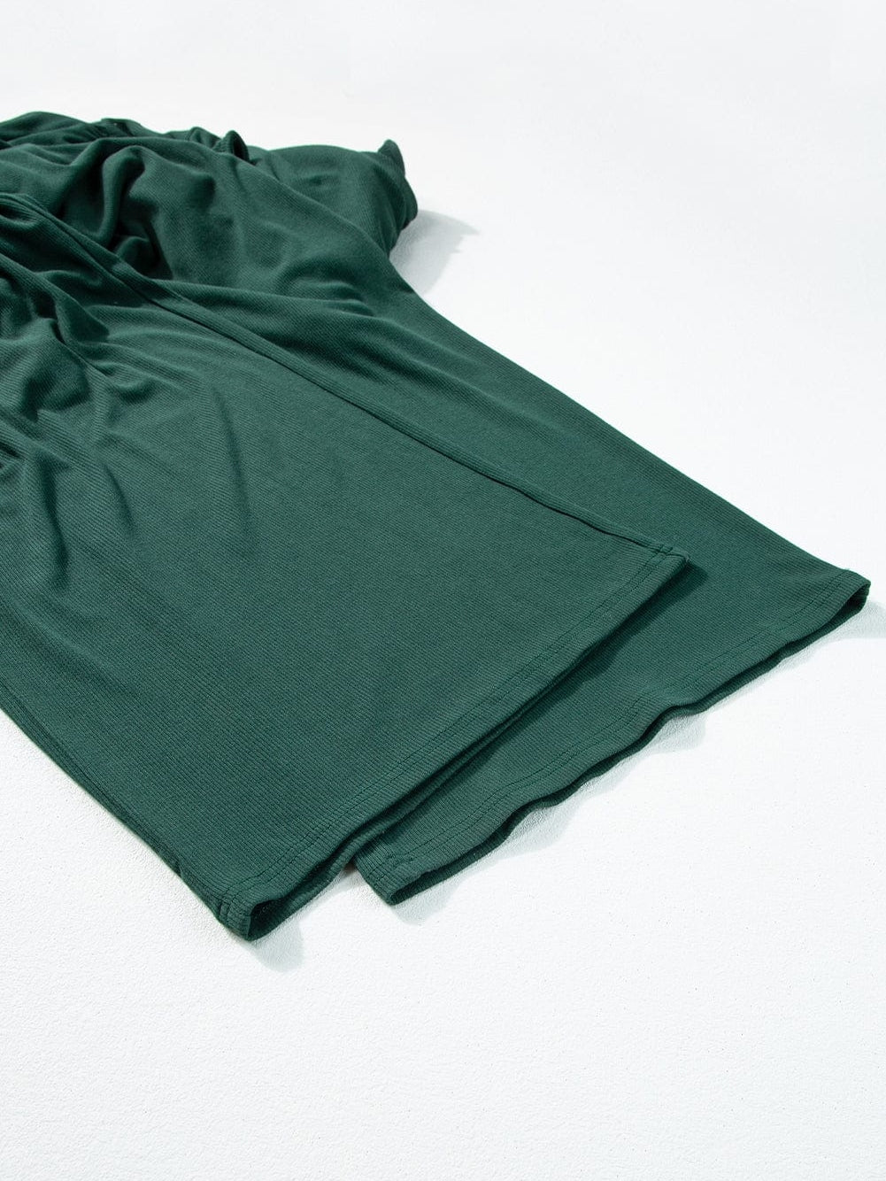 Green A-Line Cinched Waist Sleeveless Jumpsuit with Wide Leg