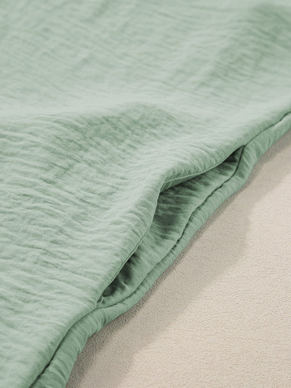 Green Button-Up Collared Romper with Pockets