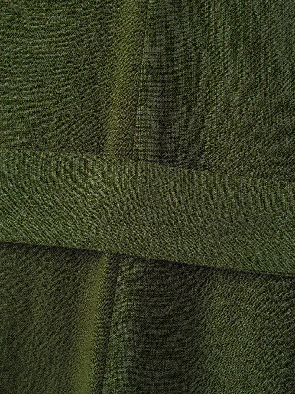 Green Button V Neck Romper with Belt