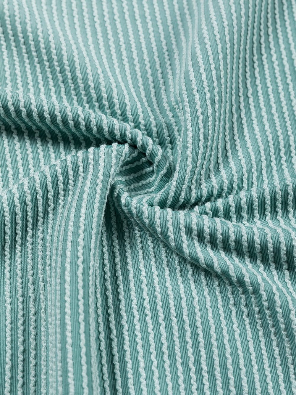 Green Color Block Ribbed Long Sleeve Loose Top with Chic Style