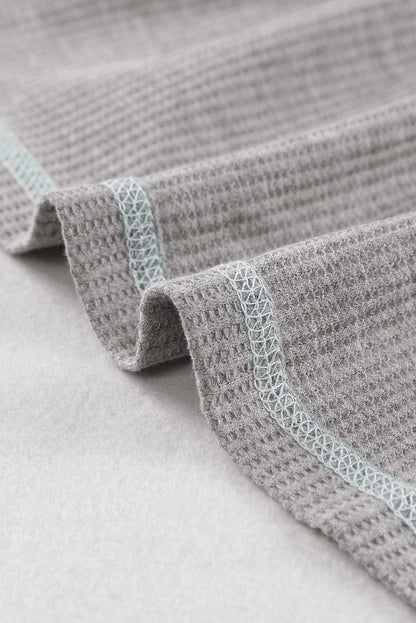 Green Color Block Ruffle Trim V Neck Tank Top