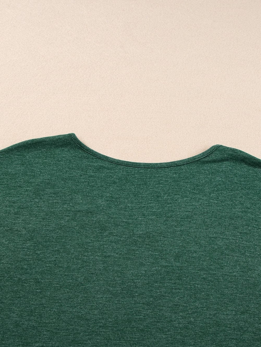 Green Crochet Lace Bat Sleeve Oversized Tee