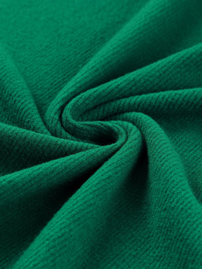 Green Floral Lace V-Neck Long Sleeve Sheath Top