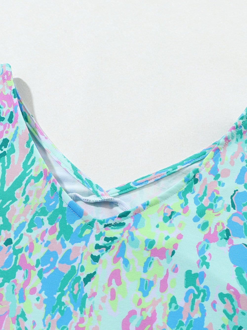 Green Floral Painted Loose Fit Tee