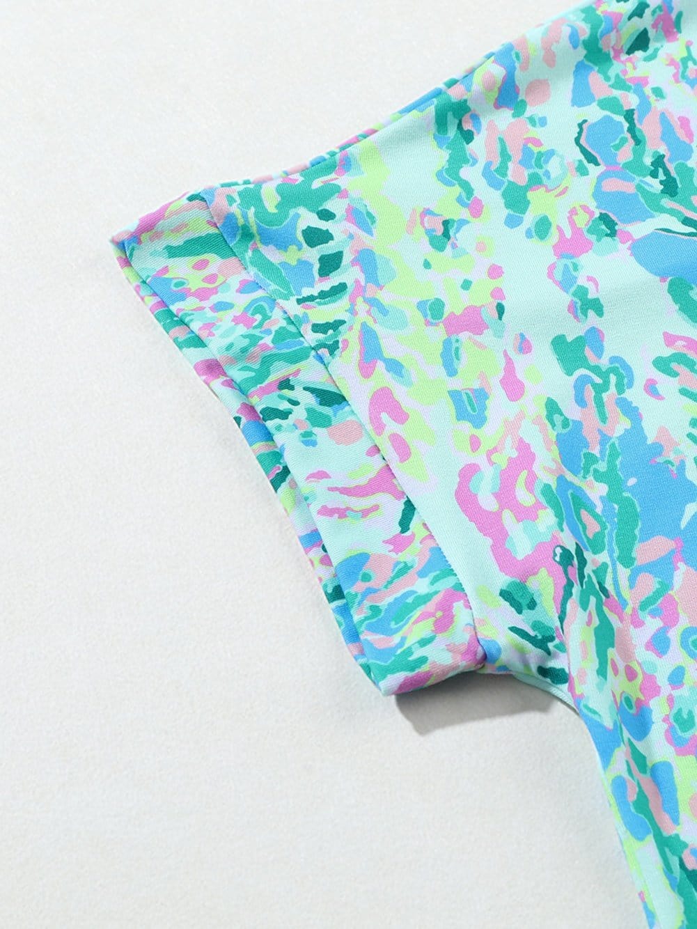 Green Floral Painted Loose Fit Tee