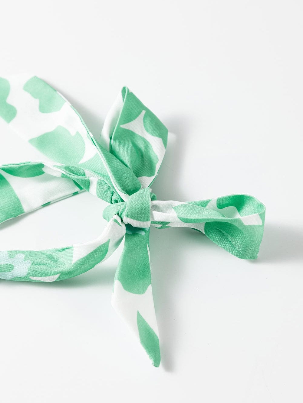 Green Floral Print Knotted Strap Square Neck Romper for Summertime Chic