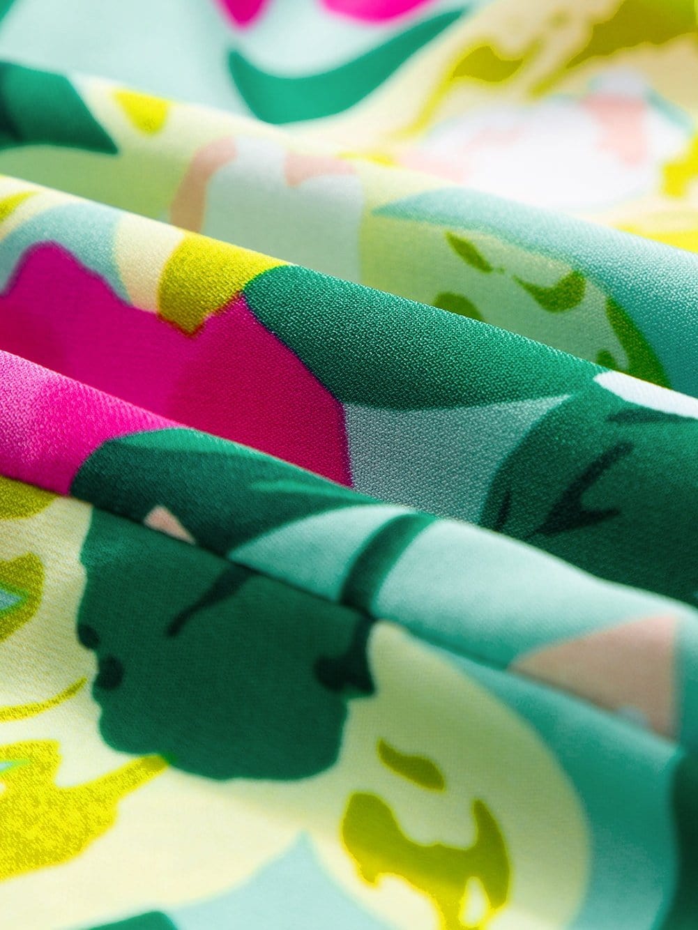 Green Floral Ruched Mini Dress with Sleeveless Design