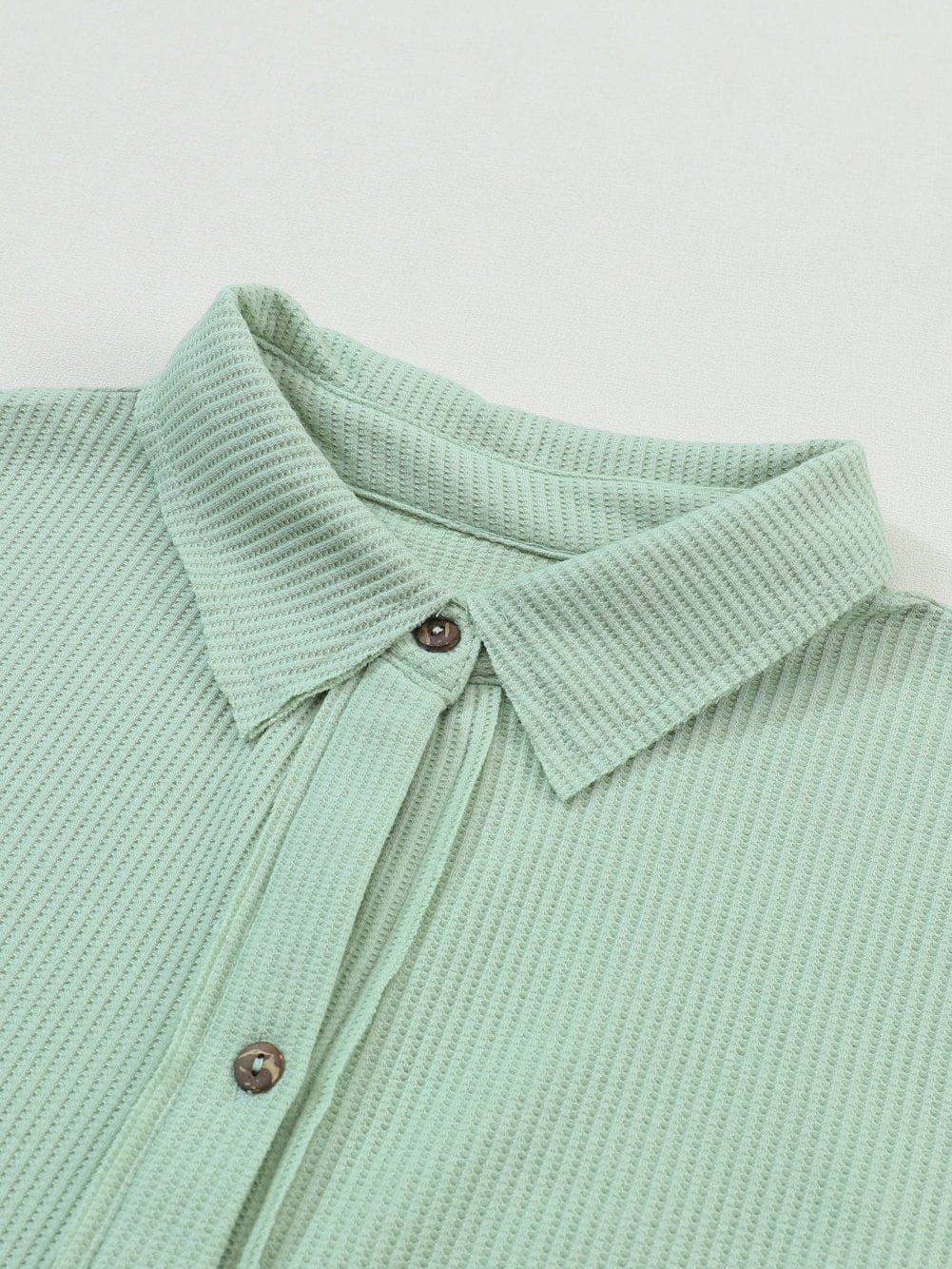 Green Patchwork Crinkle Puff Sleeve Shirt Dress with Eye-catching Design