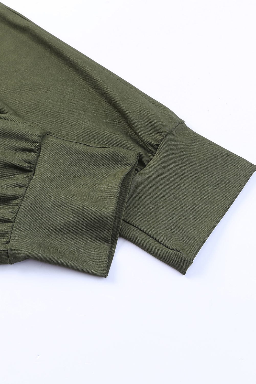 Green Pleated High Waist Leggings with Pockets