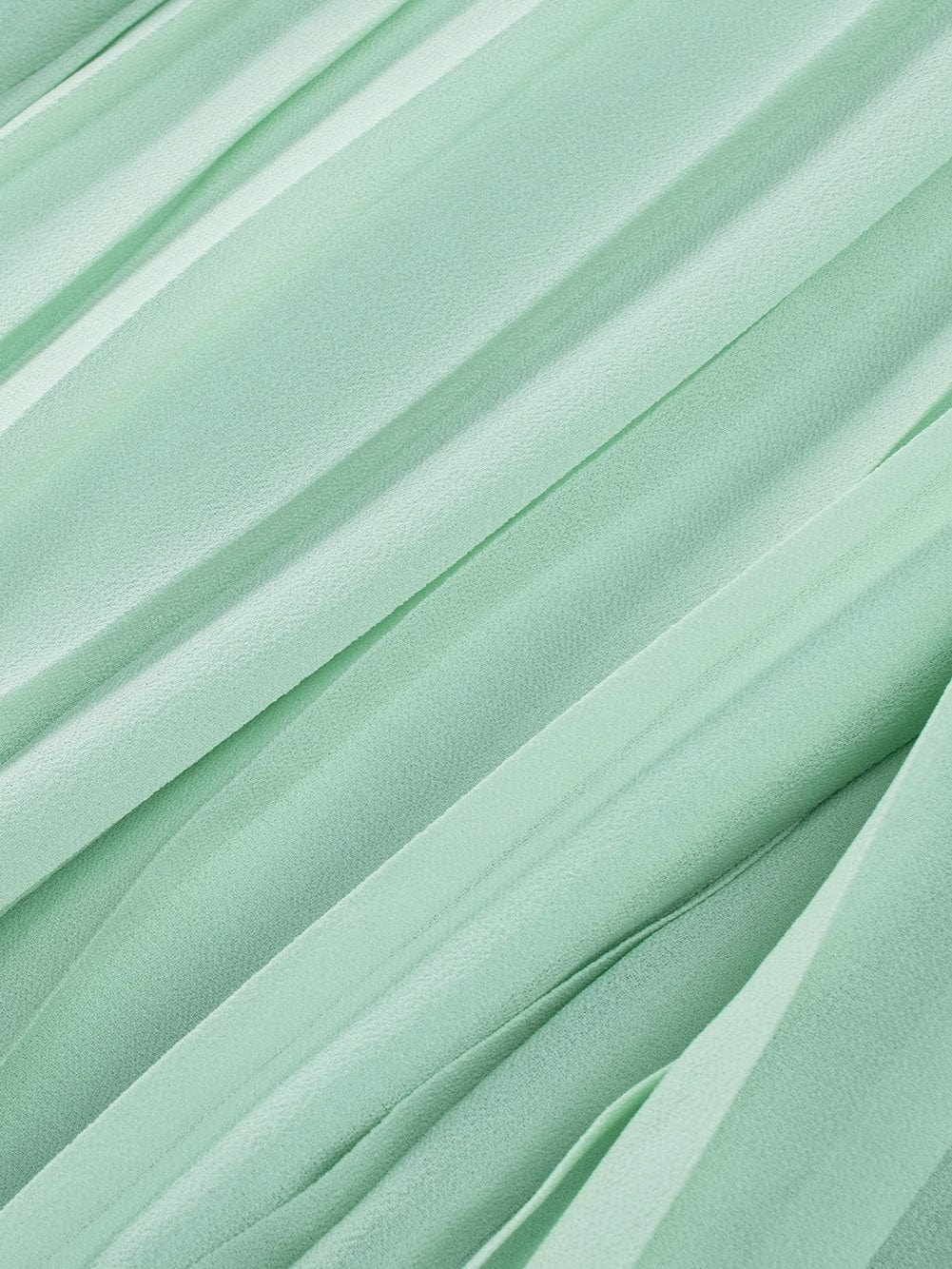 Green Pleated V-Neck Romper with Tie Waist and Ruffled Details