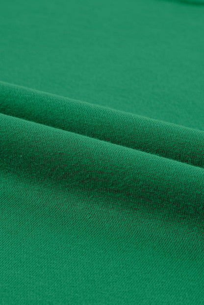 Green Raglan Sleeve Sweatshirt with Round Neck