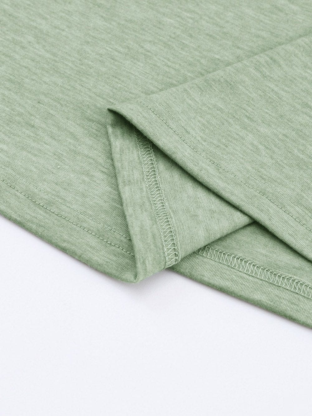 Green Smocked 3/4 Sleeve Relaxed Fit Top with Ruffle Detail