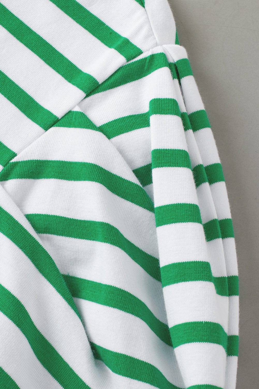 Green Striped Puff Sleeve Southern Belle Tee