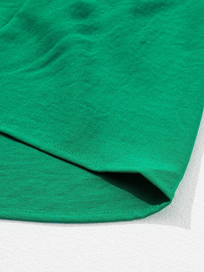 Green V Neck Ruffle Tiered Mini Dress - Stylish Choice for a Chic Ensemble