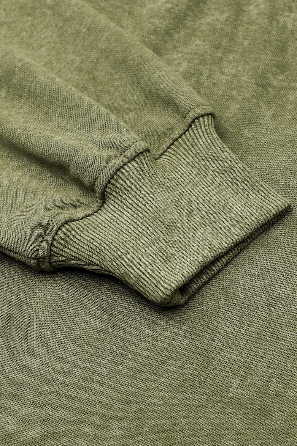 Green Vintage Drop Shoulder Round Neck Pullover Sweatshirt