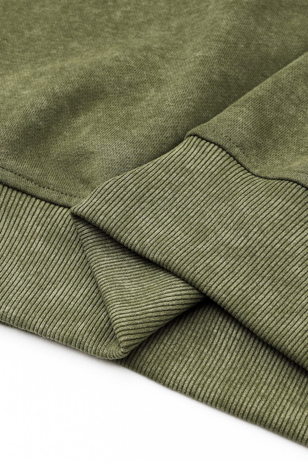 Green Vintage Drop Shoulder Round Neck Pullover Sweatshirt