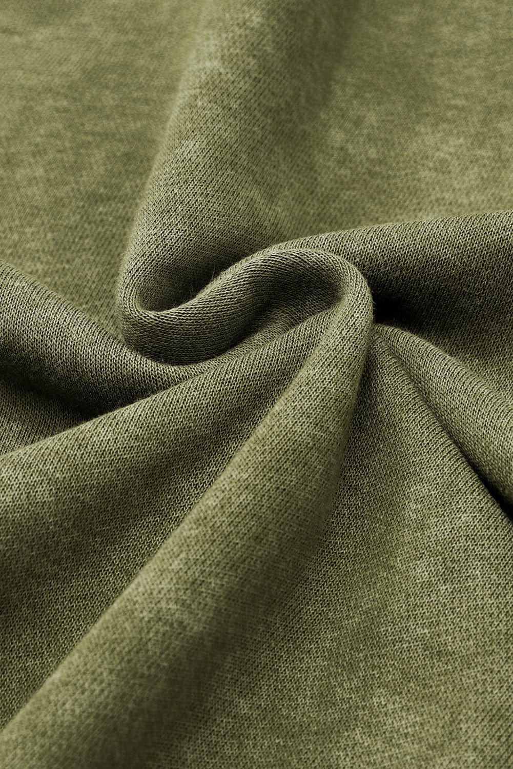 Green Vintage Drop Shoulder Round Neck Pullover Sweatshirt