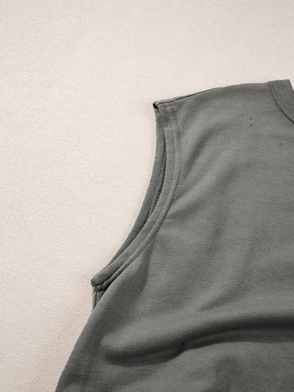 Grey Cap Sleeve Drawstring Jumpsuit with Open Back