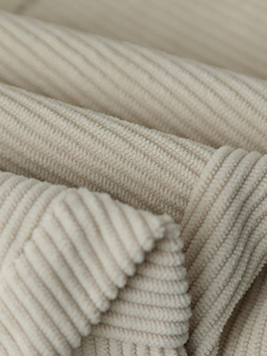 Women's Pants Trousers Corduroy Plain Black Pink Fashion High Waist Full Length Street Daily Fall Winter