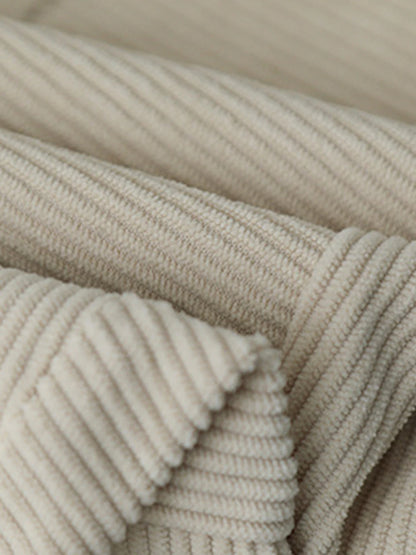 Women's Pants Trousers Corduroy Plain Black Pink Fashion High Waist Full Length Street Daily Fall Winter