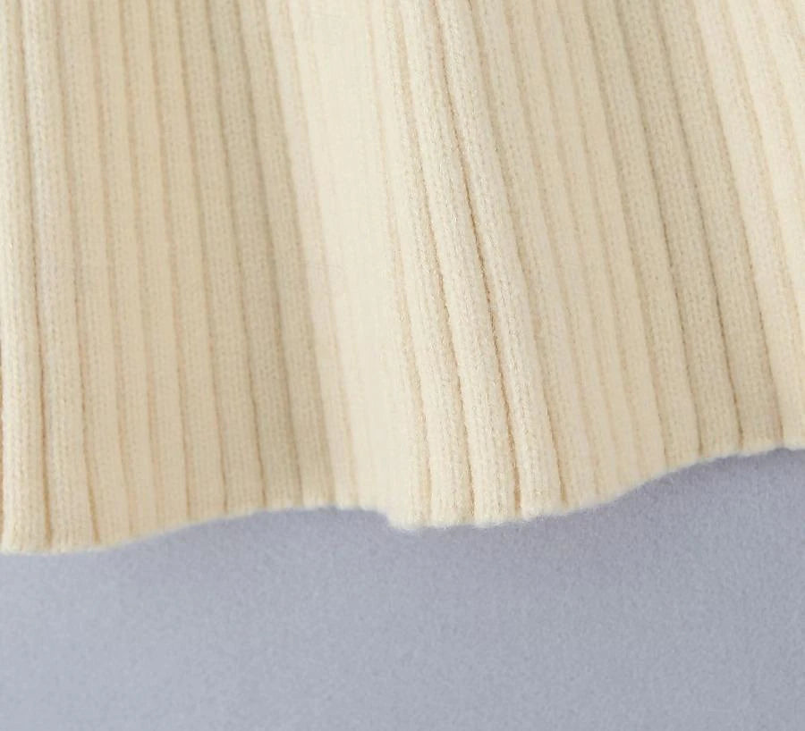 Set with Cropped Turtleneck Sweater Knitted Mini Skirt 2 PCS Sexy Cute Y2K Casual Daily Outfits