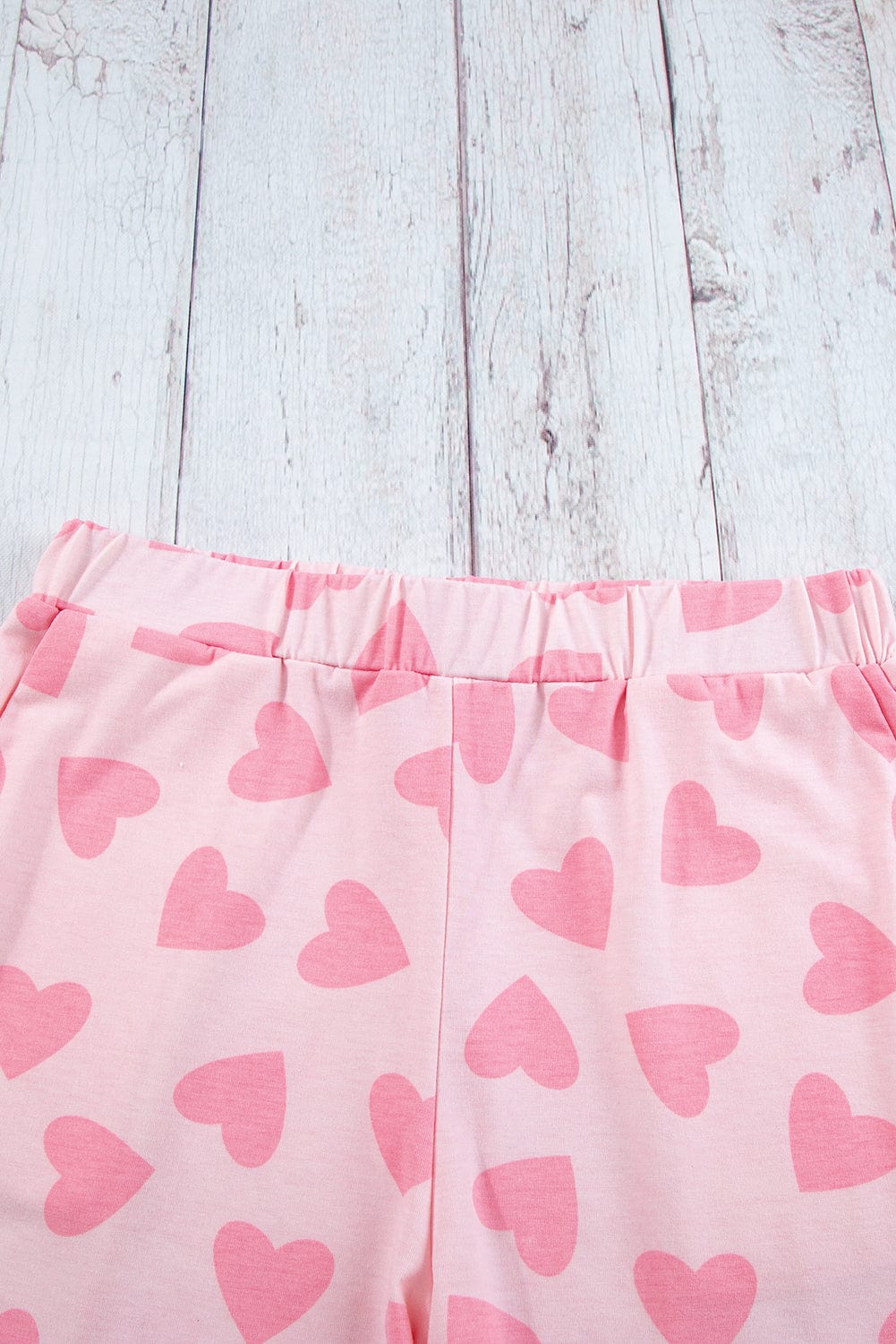 Heartfelt Pink Valentine Heart Print Cozy Lounge Set