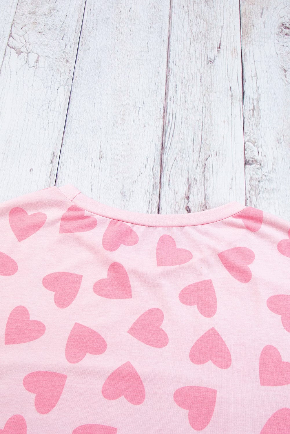 Heartfelt Pink Valentine Heart Print Cozy Lounge Set
