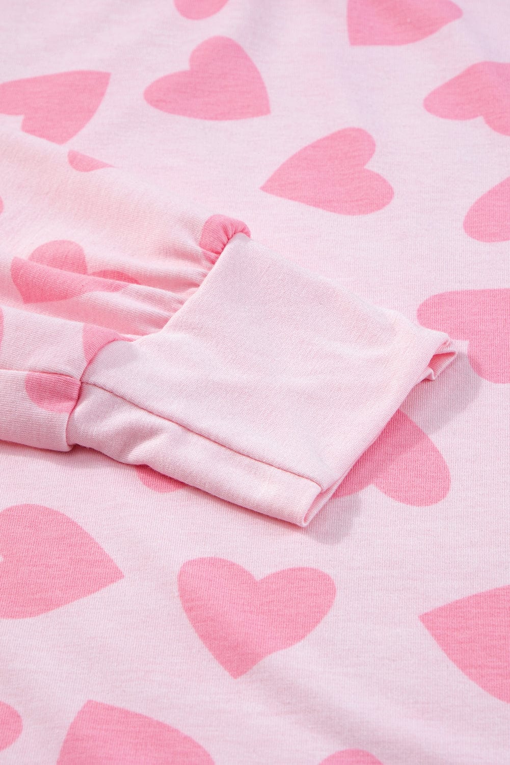 Heartfelt Pink Valentine Heart Print Cozy Lounge Set