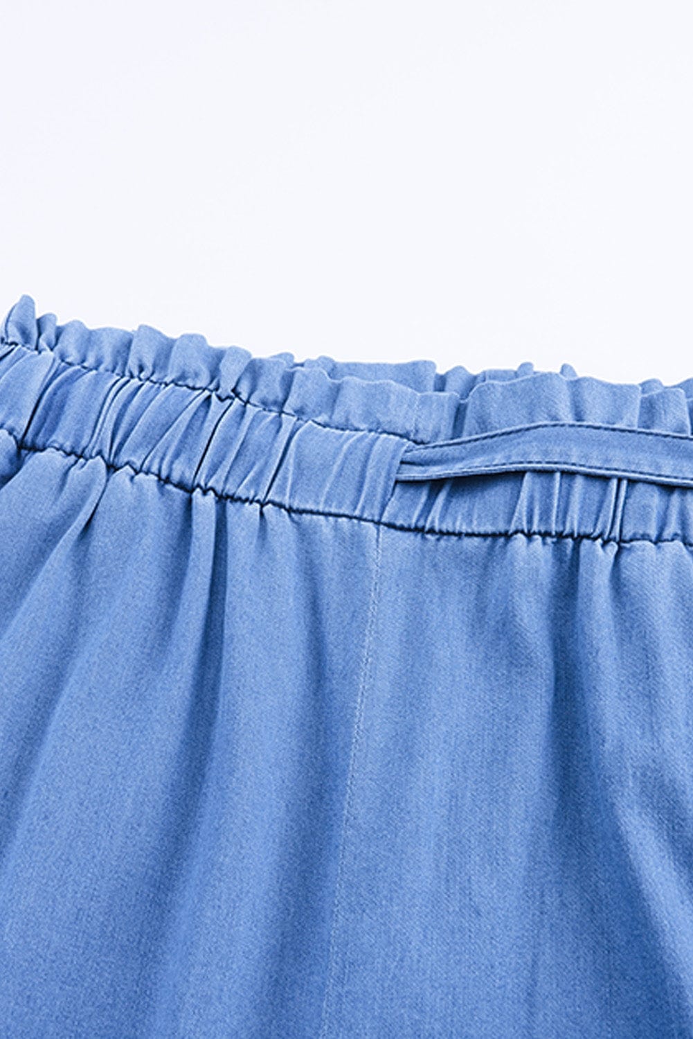 High Rise Tencel Wide Leg Jeans with Pockets