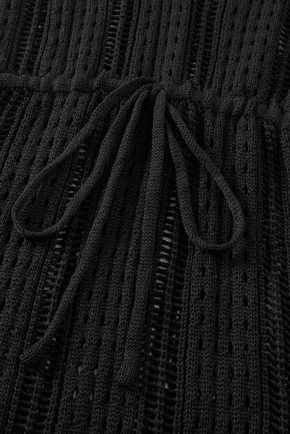 Hollow Knitting Long Sleeved Sweater - Raglan - Barcelet - Bare - Sabrina - Scoop