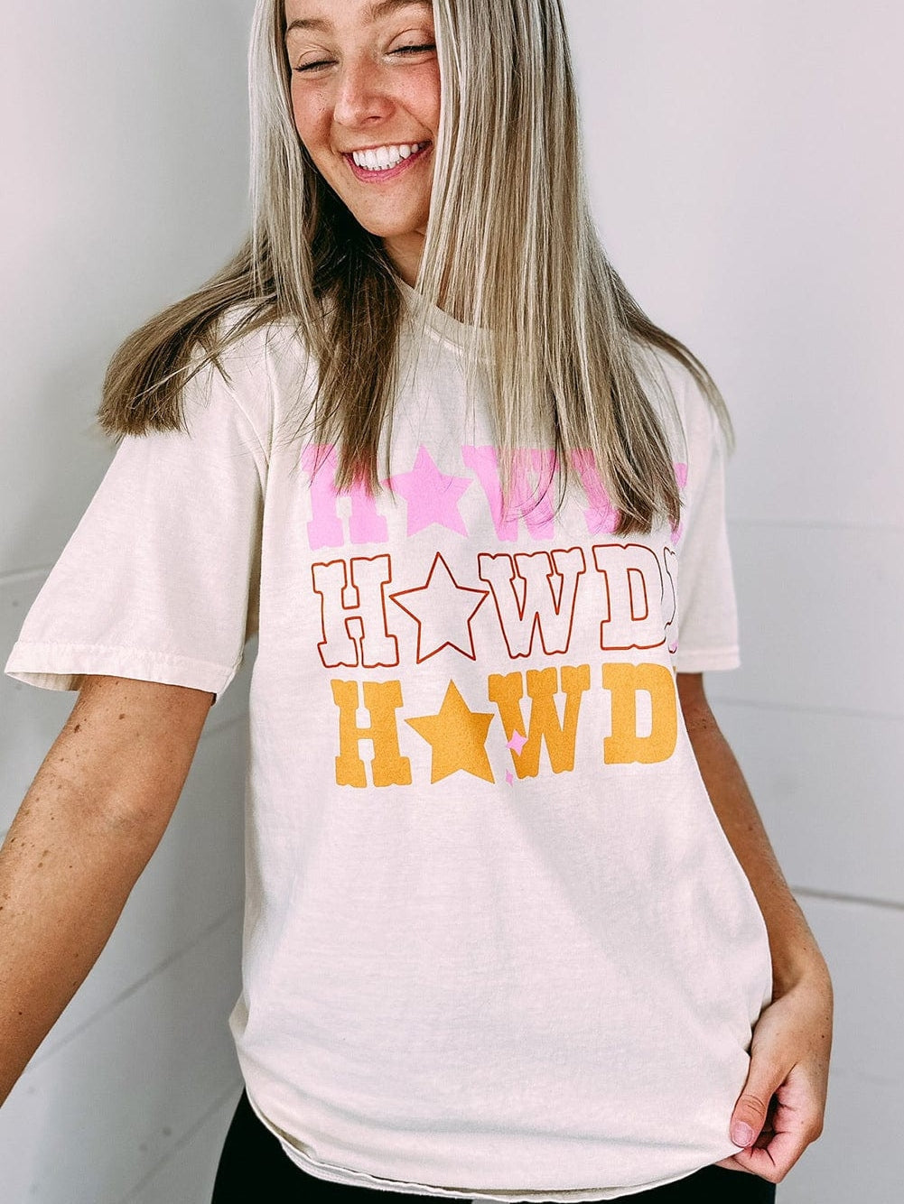HOWDY Star Print Western Graphic Tee