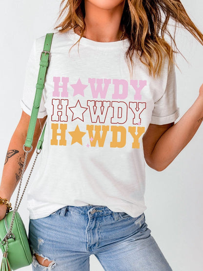 HOWDY Star Print Western Graphic Tee