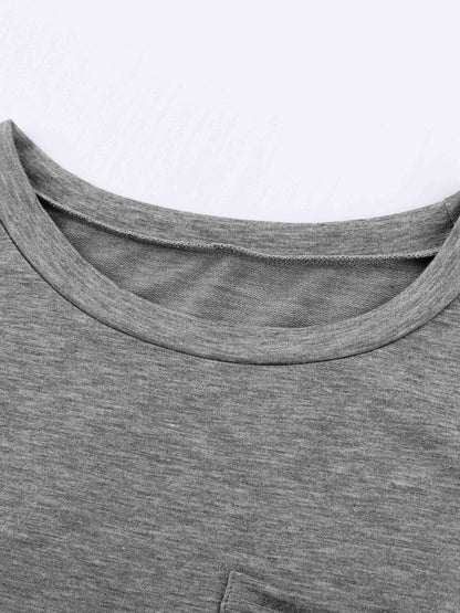 Hypnotic Knit Pocket Tee with Side Slits
