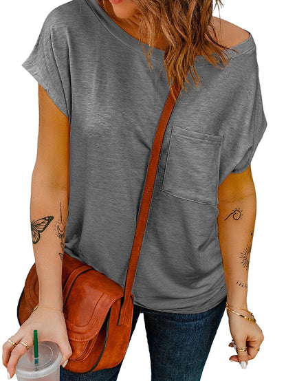 Hypnotic Knit Pocket Tee with Side Slits