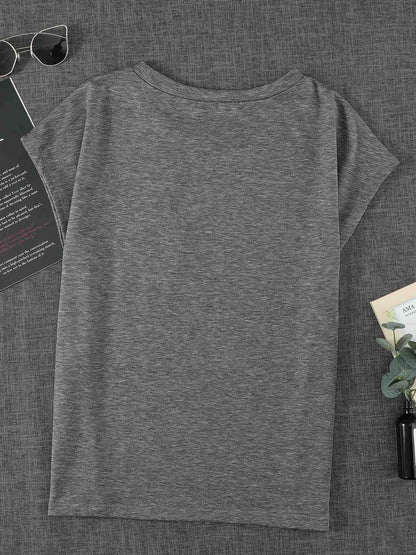 Hypnotic Knit Pocket Tee with Side Slits