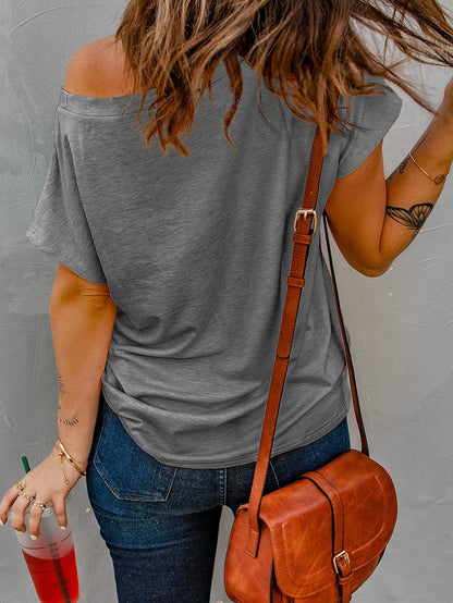 Hypnotic Knit Pocket Tee with Side Slits