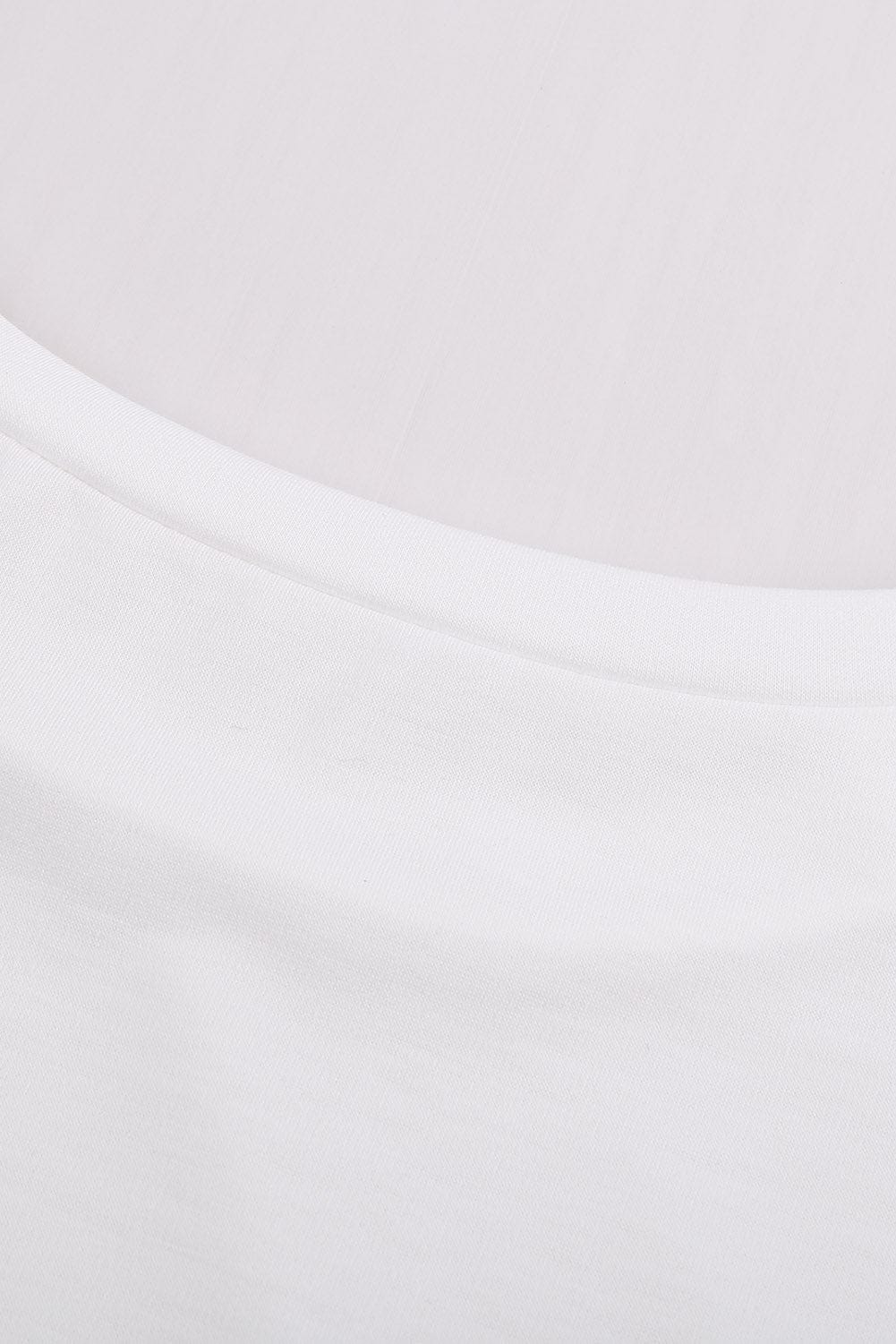 Hypnotic Knit White Tee with Pocket Detail