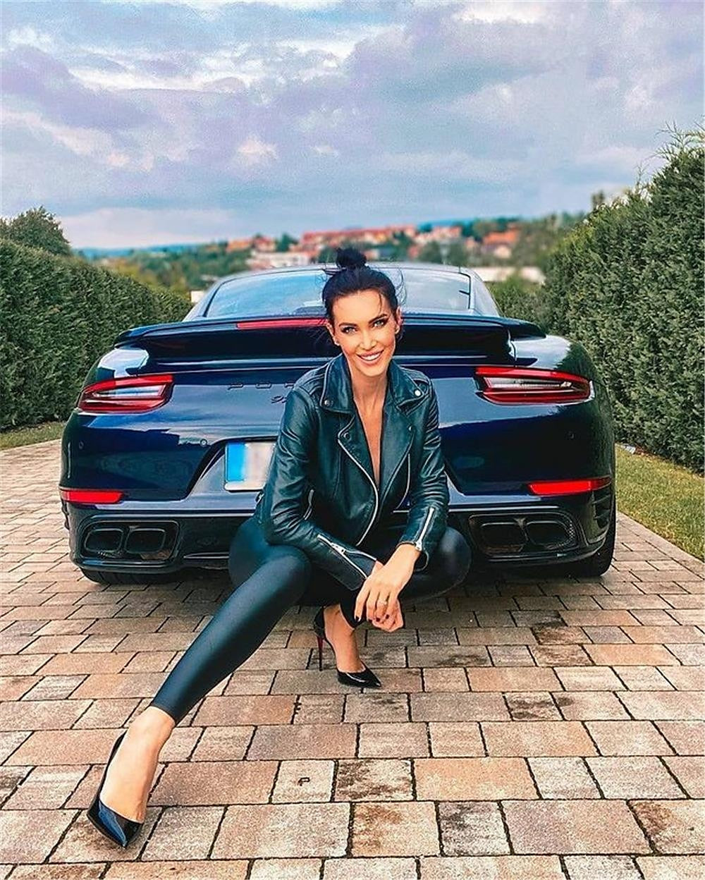 Women's Leather Pants PU Solid Colored Black Wine Fashion Ankle-Length Party Casual Daily