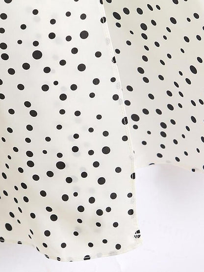 Women's Dress - Casual Dress Swing Dress Boho Dress Long Dress Maxi Dress Light Blue Creamy-white Pink Short Sleeve Polka Dot Print Spring Summer V Neck Slim 2023 S M L XL XXL XXXL