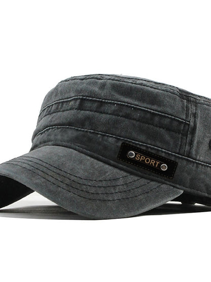 Four Seasons Casual Washed Cotton Flat Top Hat Unique Design Vintage Adjustable Fisher Caps Men Women Cap - LuckyFash™