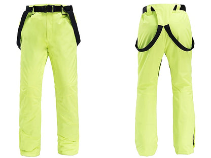 Men's Women's Ski Jacket with Bib Pants Outdoor Winter Thermal Warm Waterproof Windproof Breathable Hooded Clothing Suit for Snowboarding Ski Mountain / Cotton