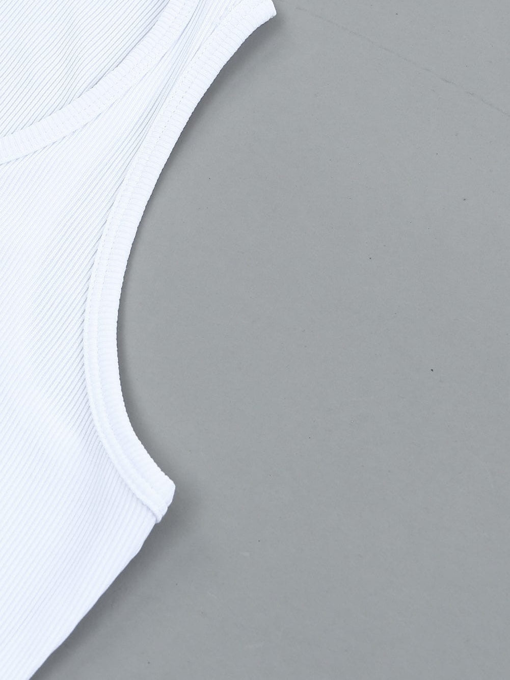 Ivory V-Neck Textured Knit Sleeveless Top