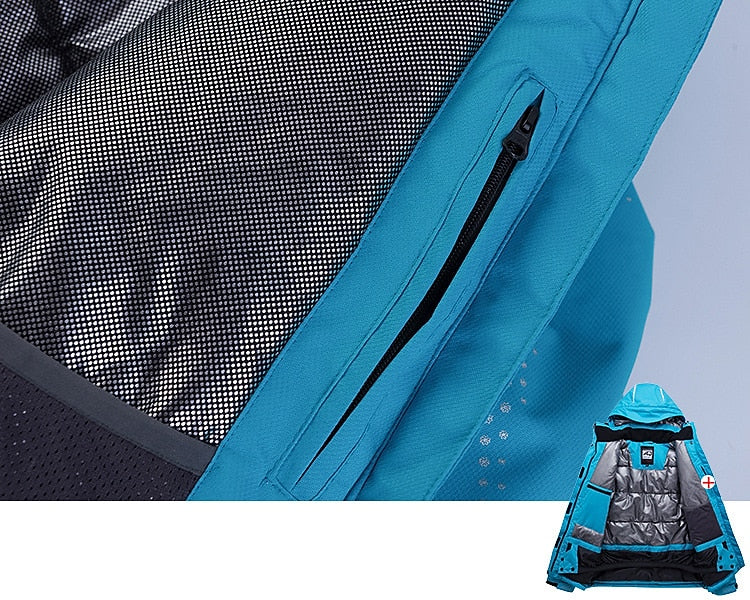 Men's Women's Hoodie Jacket Ski Jacket Outdoor Winter Thermal Warm Adjustable Waterproof Windproof Detachable Hood Windbreaker Winter Jacket for Skiing Camping / Hiking Snowboarding Ski