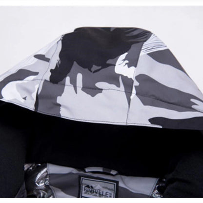 Men's Women's Hoodie Jacket Ski Jacket Outdoor Winter Thermal Warm Windproof Breathable Detachable Hood Windbreaker Winter Jacket for Skiing Camping / Hiking Snowboarding Ski