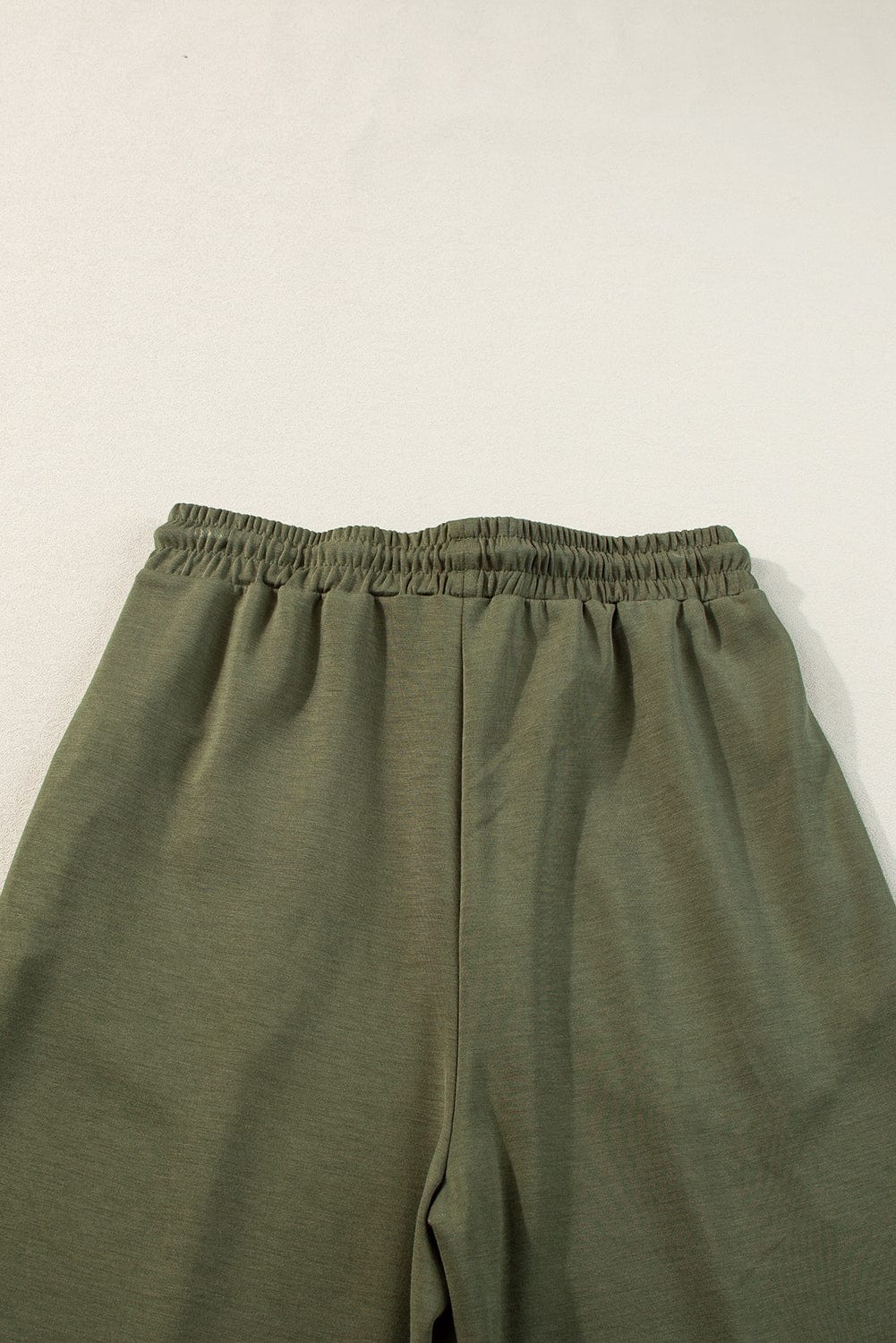 Jungle Green Chic Sleeveless Top and Wide Leg Pants Set