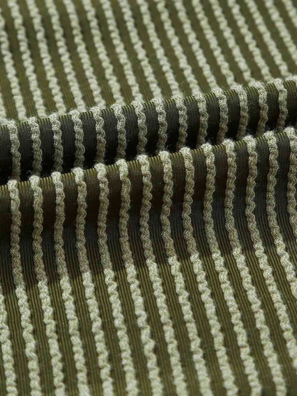 Jungle Green Corded Pullover Long Sleeve Drawstring Romper